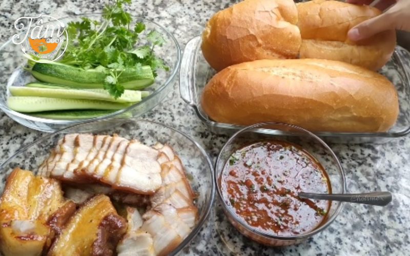 cách làm nhân bánh mì thịt nướng 