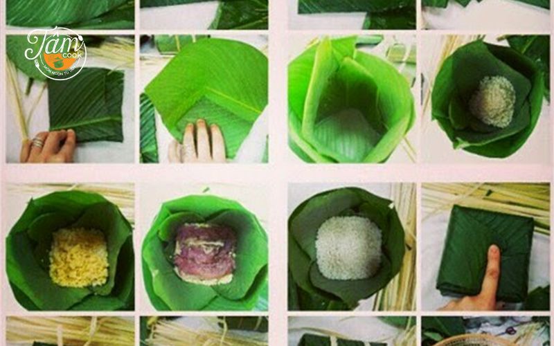 cách gói bánh chưng
