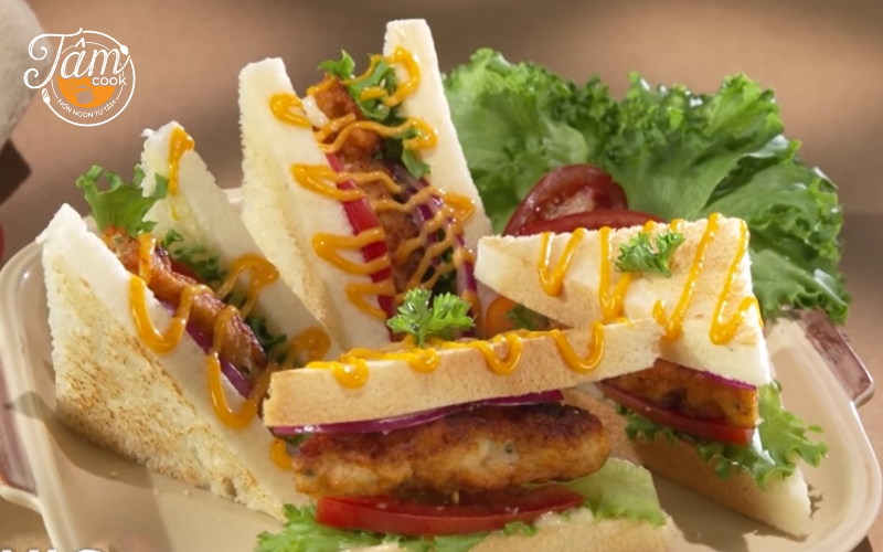 cách làm bánh mì kẹp sandwich
