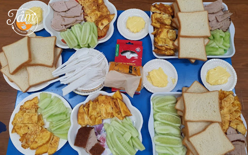 cách làm bánh mì kẹp sandwich