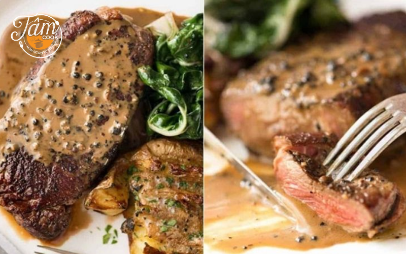 cách làm bò bít tết sốt tiêu đen