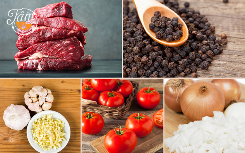 cách làm bò bít tết sốt tiêu đen
