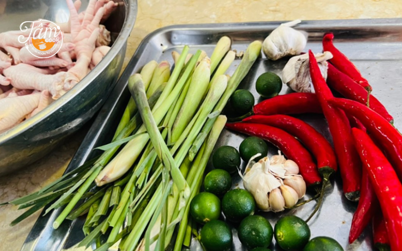 cách làm chân gà sả tắc