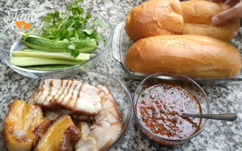 cách làm nhân bánh mì thịt nướng