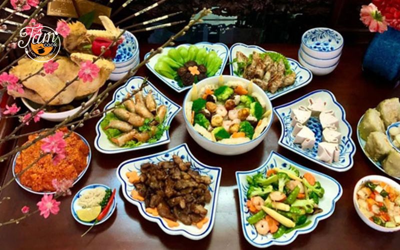 trang trí món ăn ngày Tết