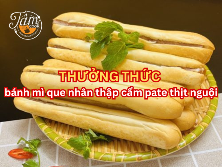 bánh mì que nhân thập cẩm pate thịt nguội