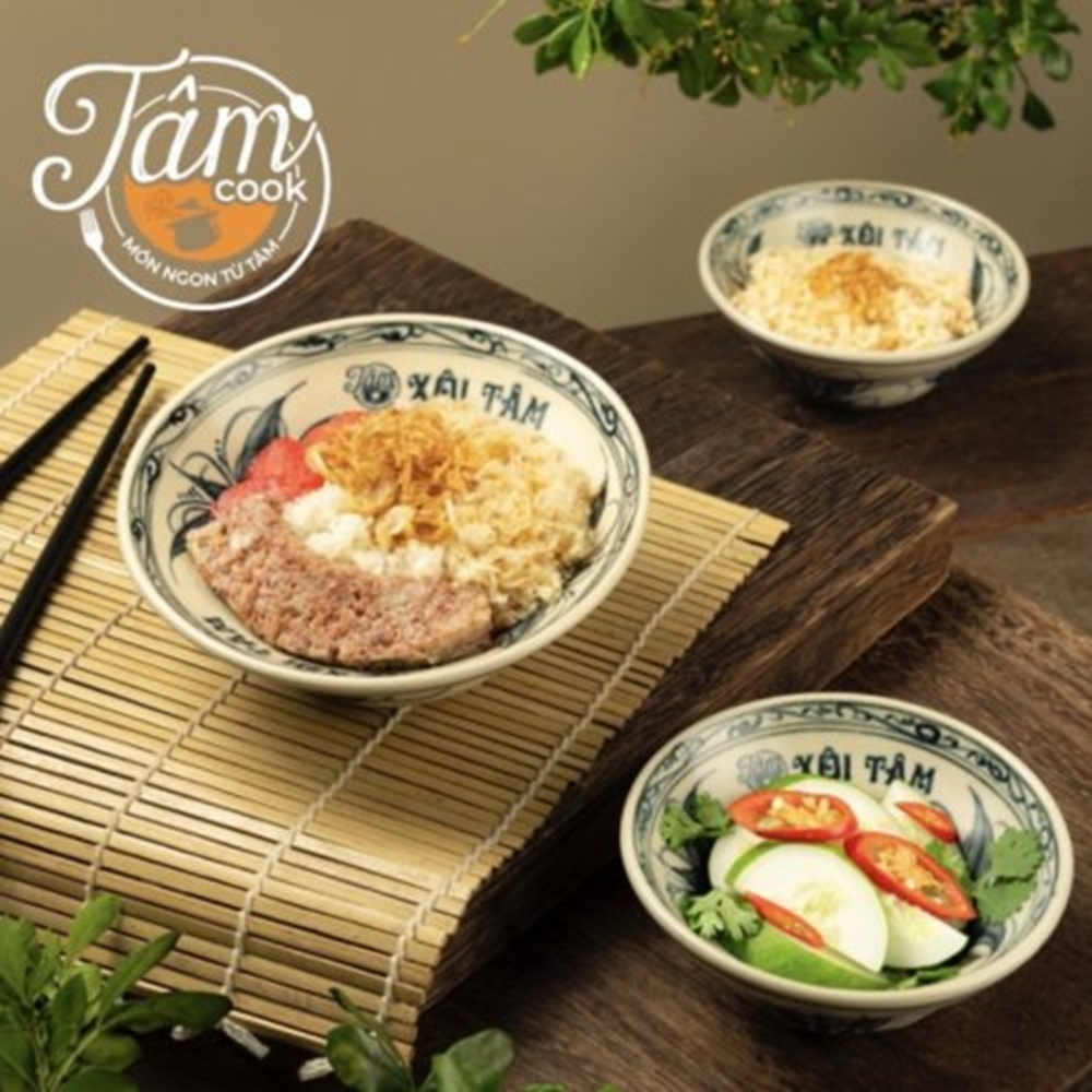 cách gói xôi đẹp mắt cho quán bán