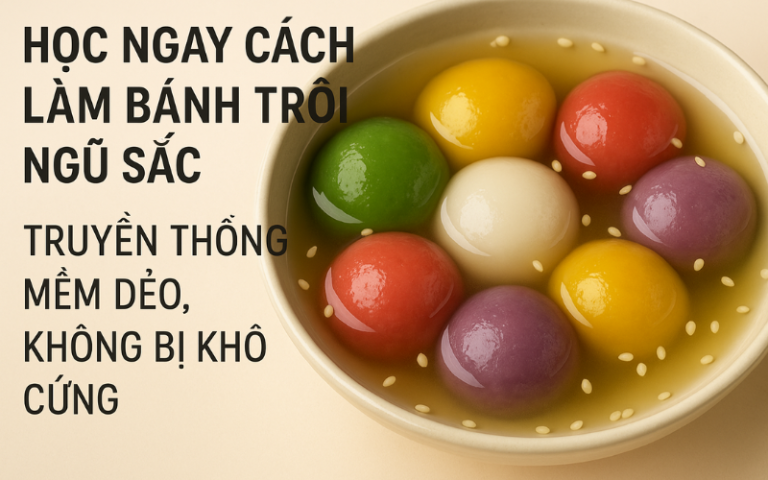 cách làm bánh trôi ngũ sắc
