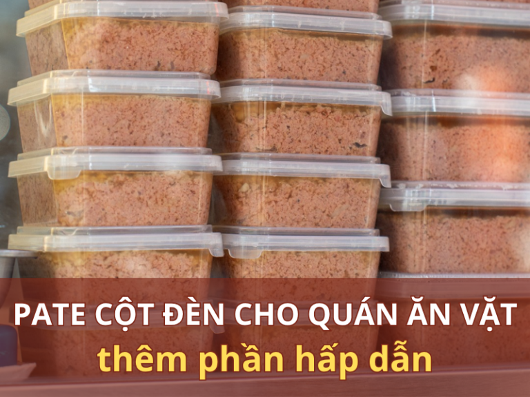 pate cột đèn cho quán ăn vặt