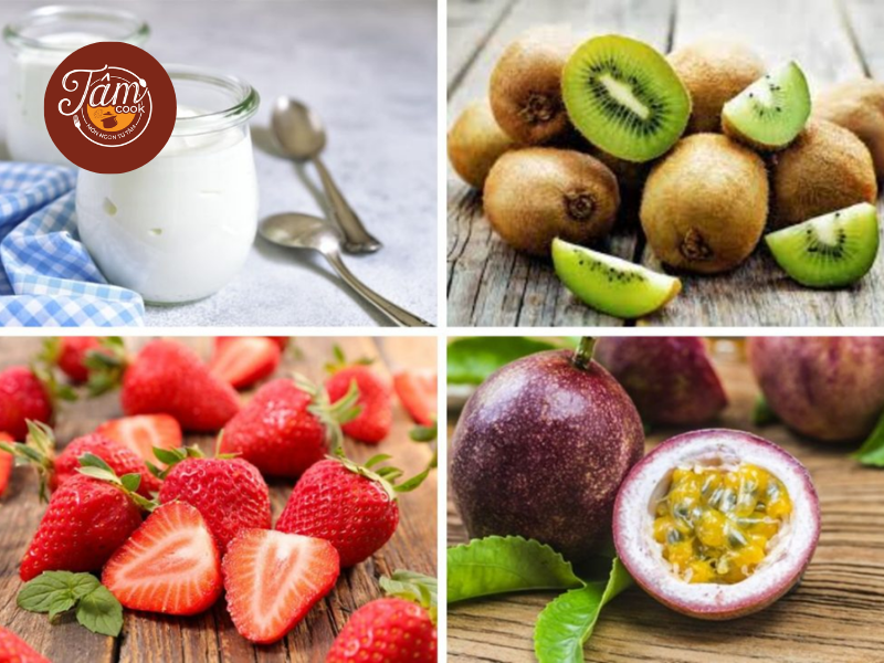 Cách làm sữa chua trái cây mùa hè
