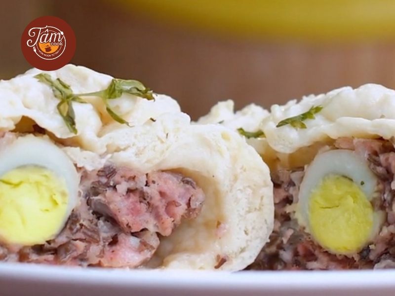 cách làm bánh bao nhân thịt trứng và nhân thịt miến