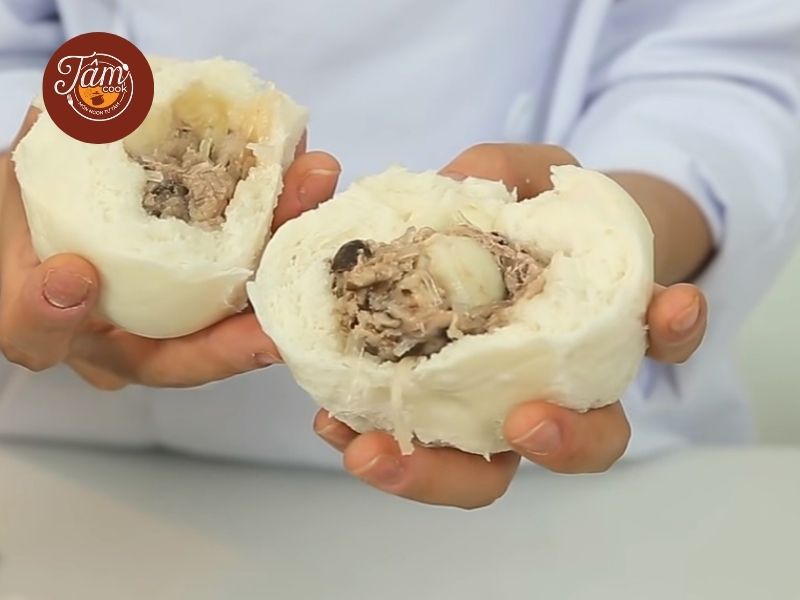 cách làm bánh bao nhân thịt trứng và nhân thịt miến