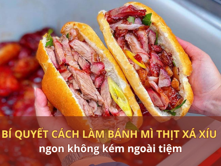 cách làm bánh mì thịt xá xíu