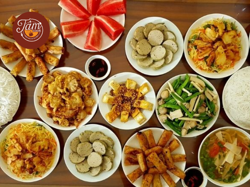 mâm cỗ chay cúng 